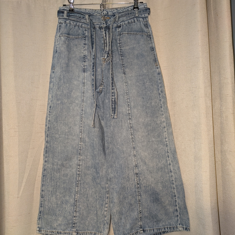 Kensie Light Blue High-Rise Wide Leg Jeans